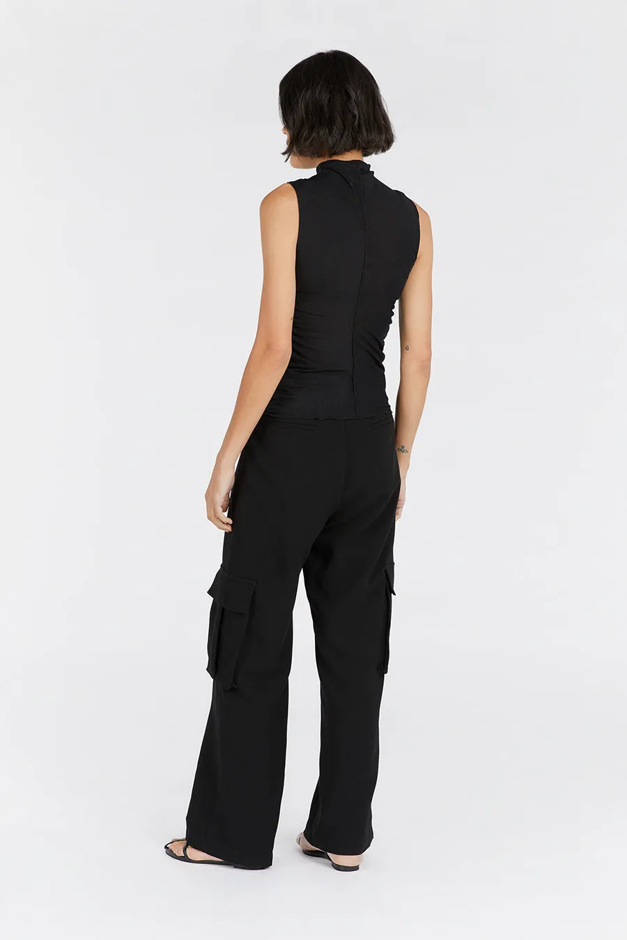 JAGGER BLACK SLEEVELESS MESH TOP sold by Dissh product image thumbnail 4