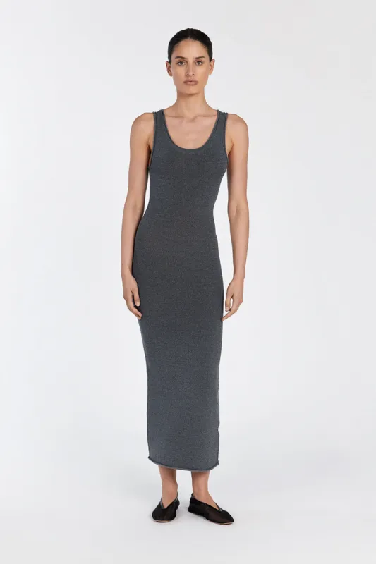 ROMA DARK GREY MARLE MAXI DRESS made by Dissh