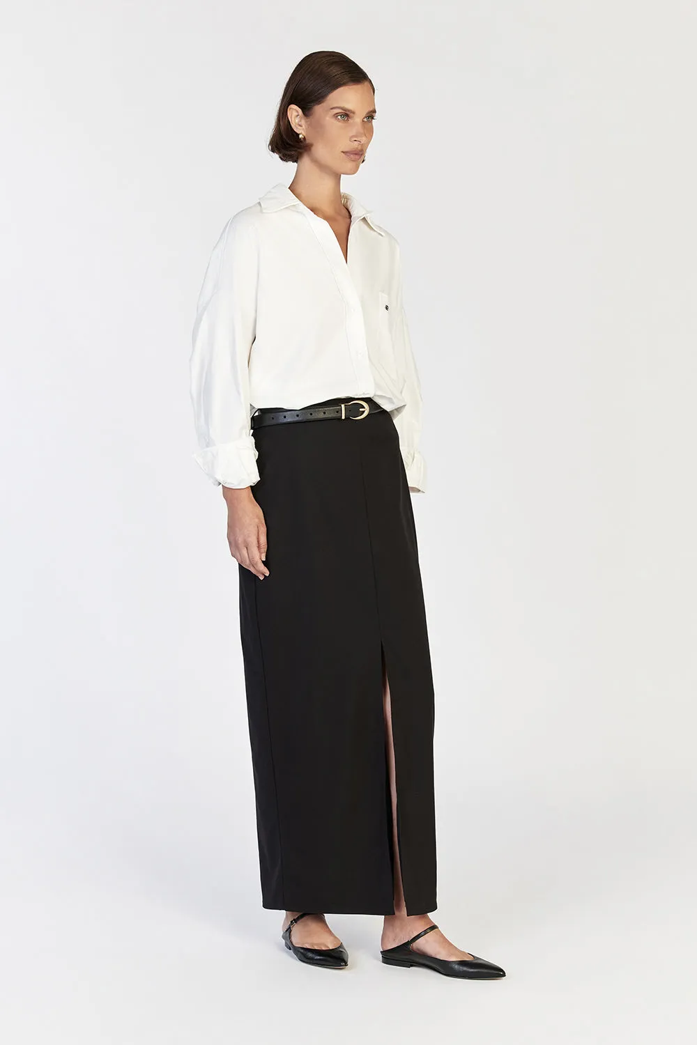 DREW BLACK FRONT MIDI SKIRT sold by Dissh product image thumbnail 3