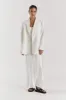 LEA WHITE SLEEVED SATIN MAXI DRESS sold by Dissh