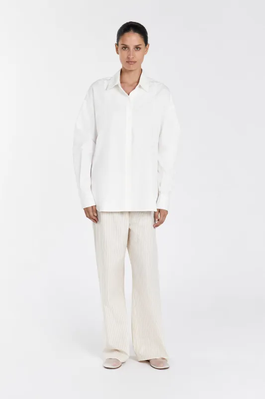 MAX WHITE COTTON SHIRT sold by Dissh