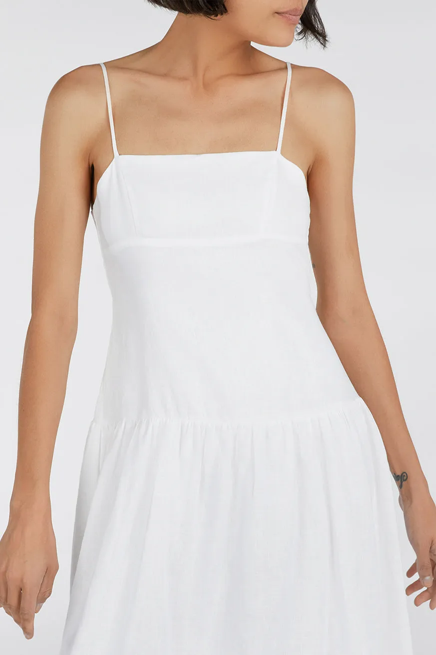 KAY WHITE LINEN MIDI DRESS sold by Dissh product image thumbnail 5