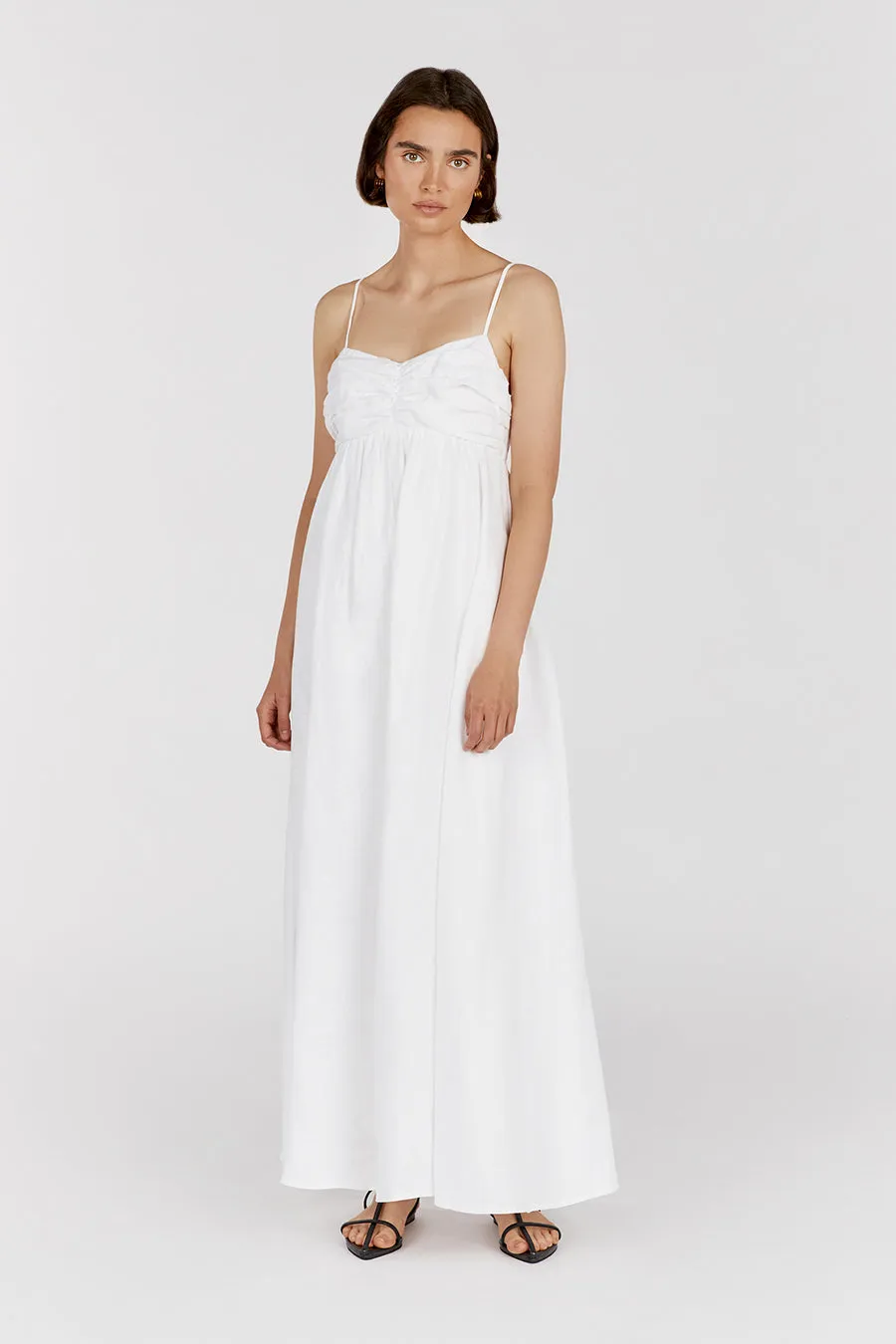 DALLAS WHITE LINEN MAXI DRESS sold by Dissh product image thumbnail 2