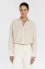 RILEY CREAM COTTON STRIPE SHIRT sold by Dissh