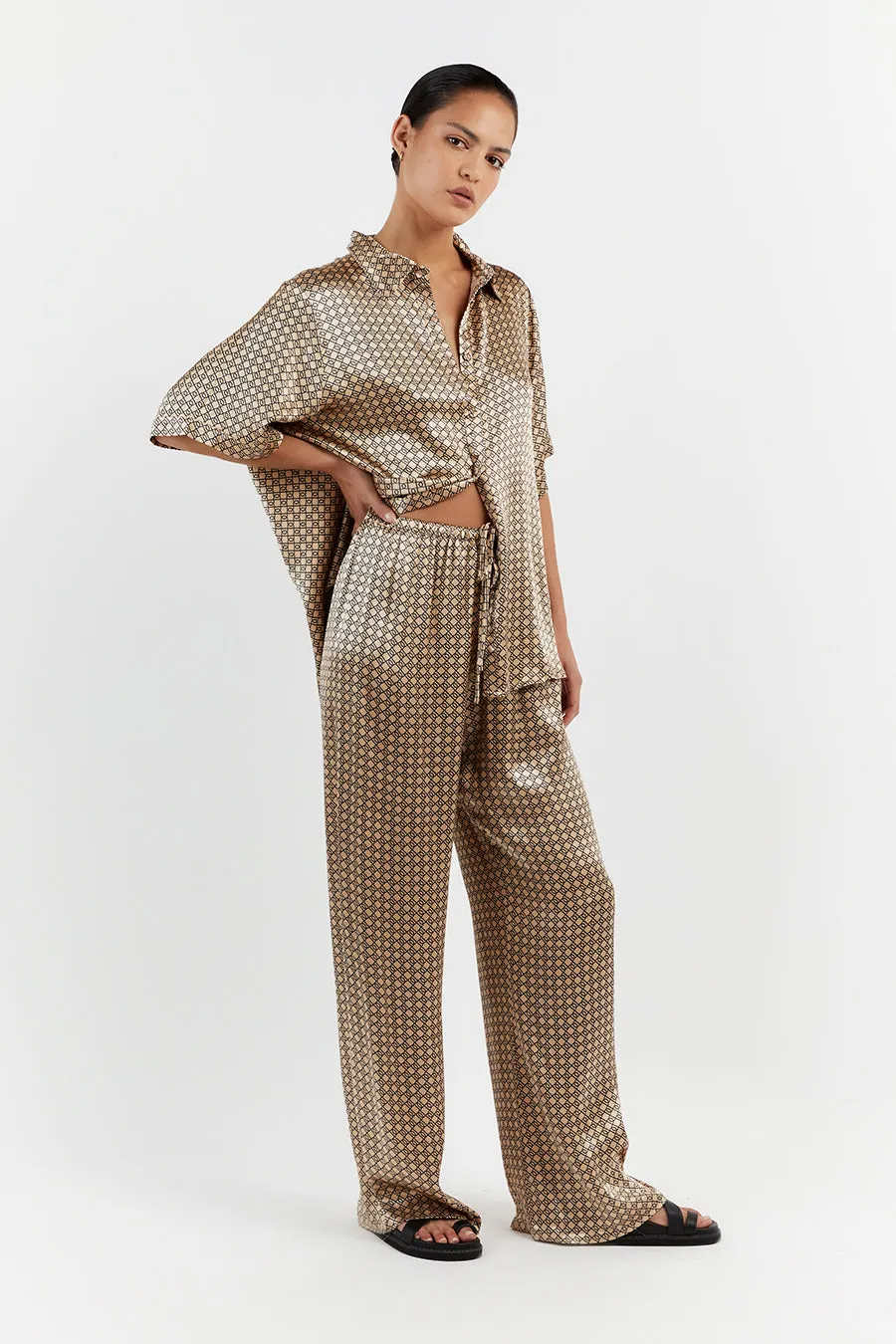 LOU SWIRL SATIN VACATION SHIRT sold by Dissh product image thumbnail 3