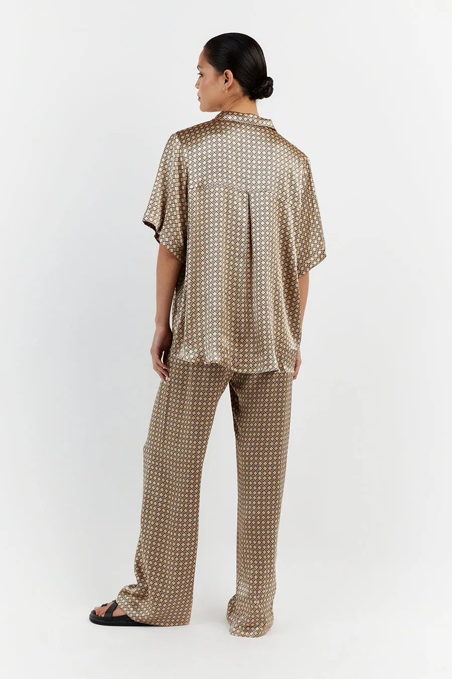 LOU SWIRL SATIN VACATION SHIRT sold by Dissh product image thumbnail 4