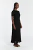 EDEN BLACK SHORT SLEEVE MAXI DRESS sold by Dissh