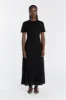 EDEN BLACK SHORT SLEEVE MAXI DRESS sold by Dissh