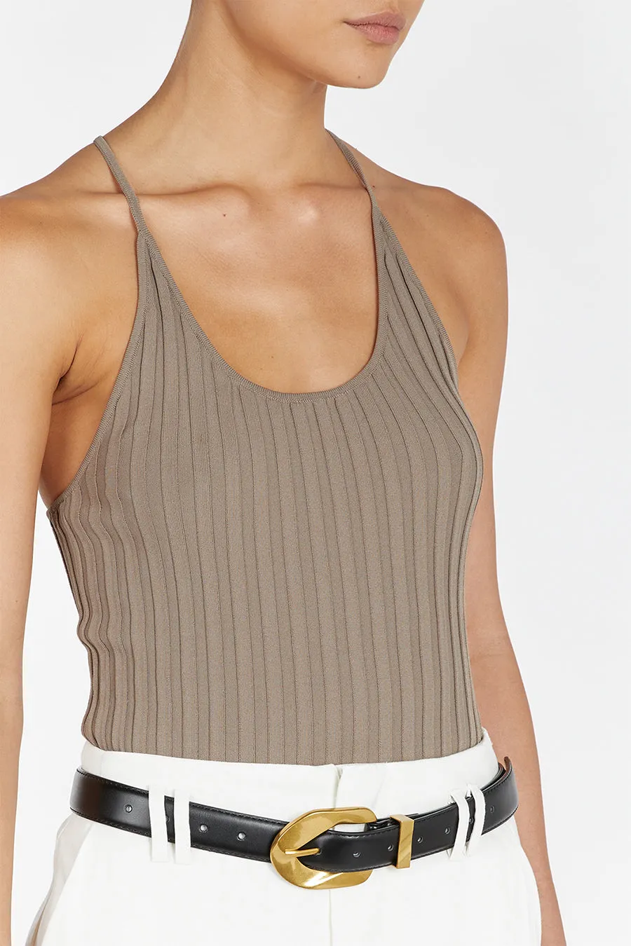 SAFFIA LATTE RACER TANK sold by Dissh product image thumbnail 5