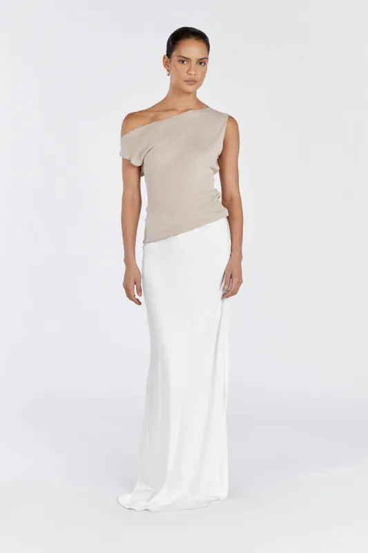 JUNIE NATURAL KNIT TOP sold by Dissh