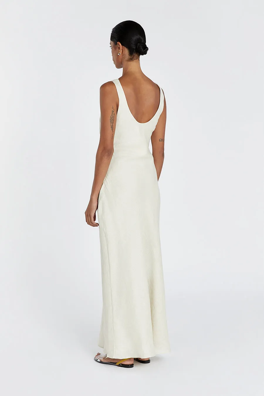 CARLA PUTTY LINEN COWL MAXI DRESS sold by Dissh product image thumbnail 4