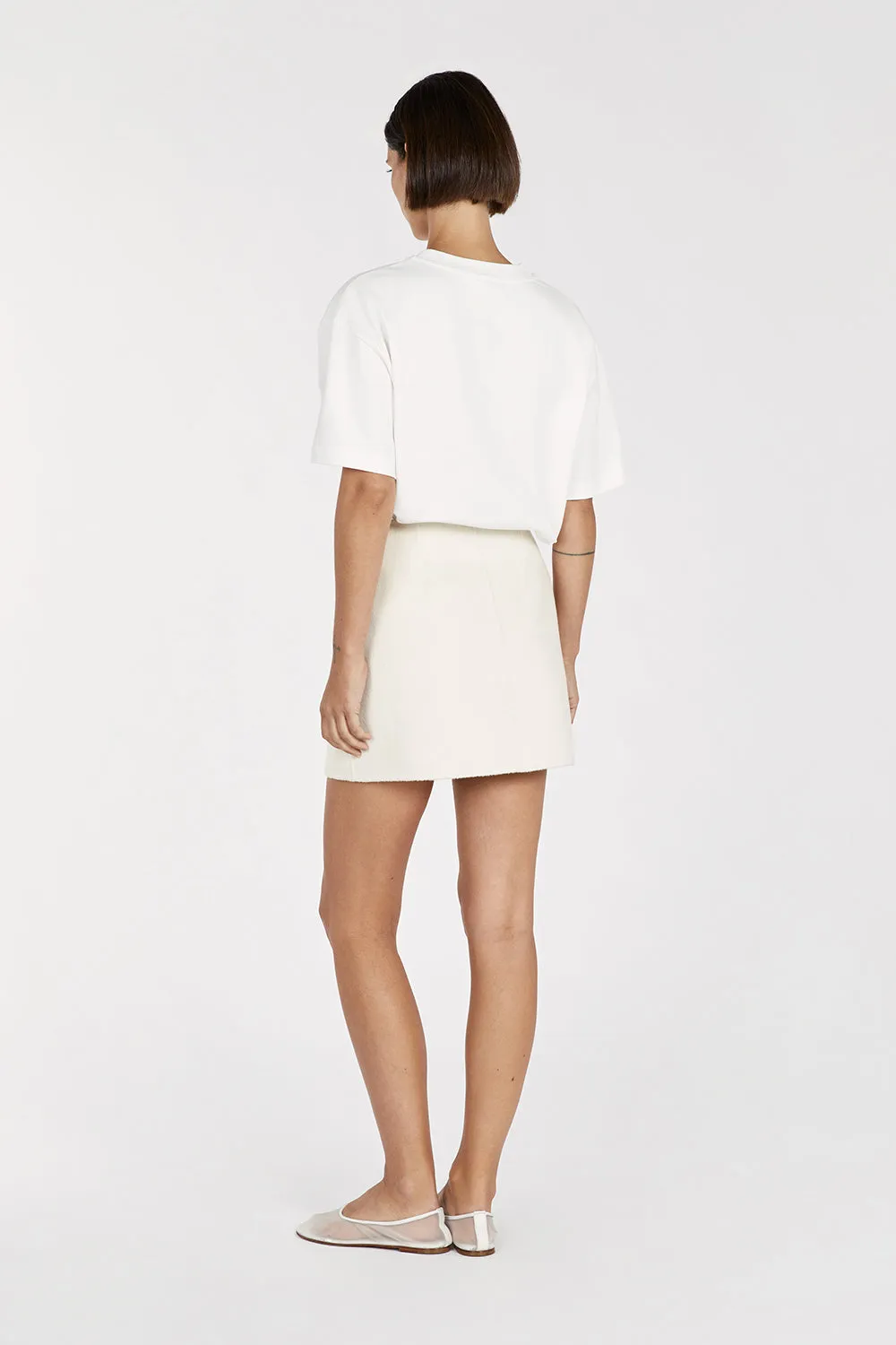 JERI CREAM WOOL BLEND MINI SKIRT sold by Dissh product image thumbnail 4