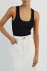 DELLA OFF WHITE COLUMN DENIM SKIRT sold by Dissh
