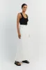 DELLA OFF WHITE COLUMN DENIM SKIRT sold by Dissh
