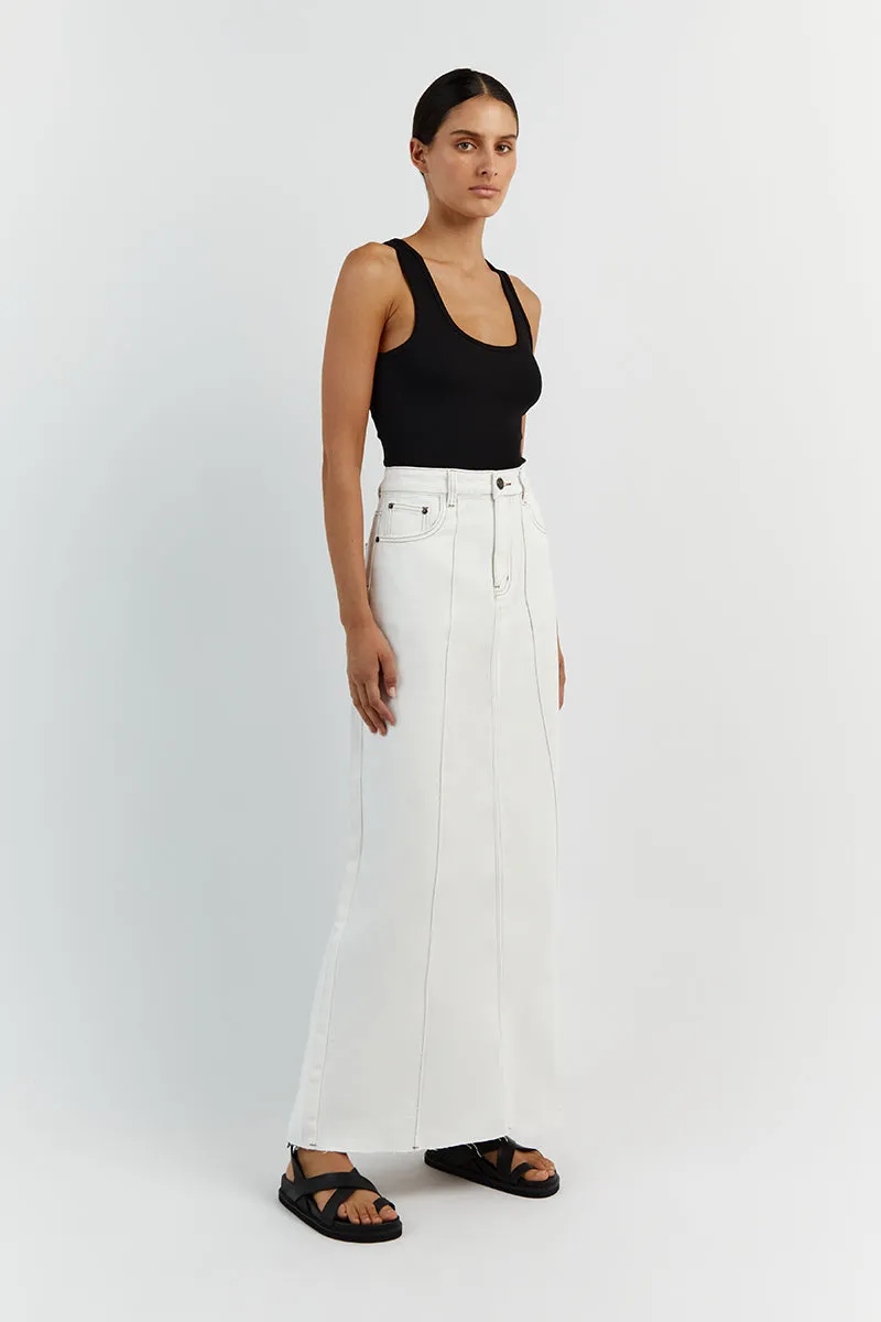 DELLA OFF WHITE COLUMN DENIM SKIRT sold by Dissh product image thumbnail 3