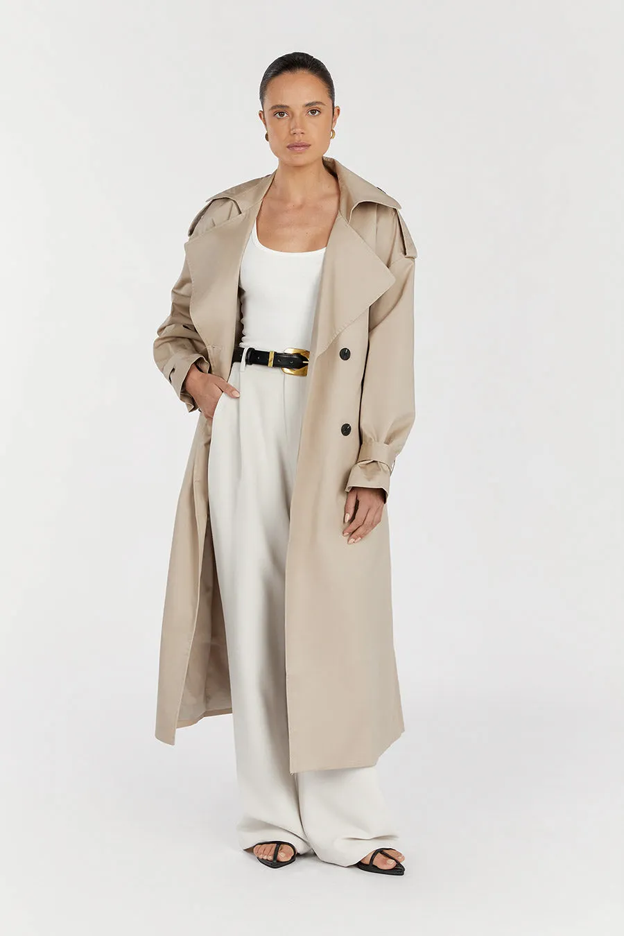 CAMERON STONE TRENCH COAT sold by Dissh