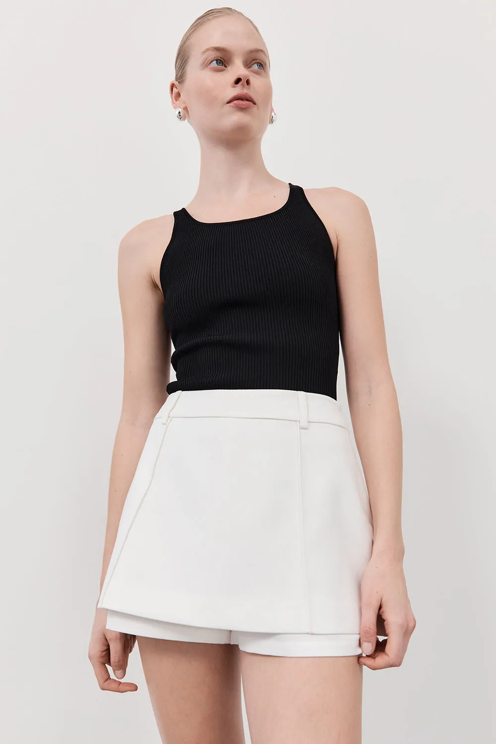 SULLIVAN WHITE MINI SKORT sold by Dissh