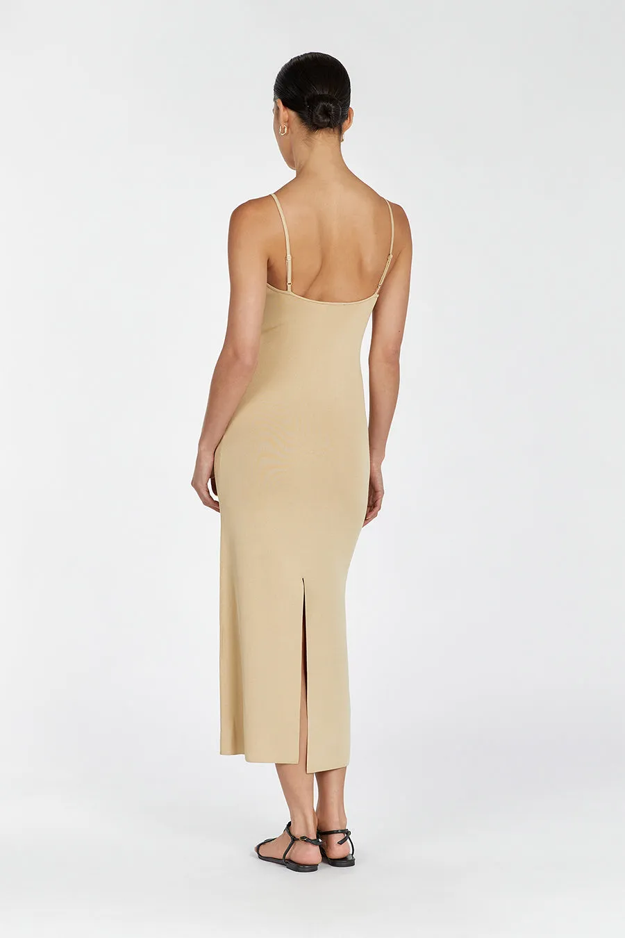 TAYLOR SAND KNIT MIDI DRESS sold by Dissh product image thumbnail 4