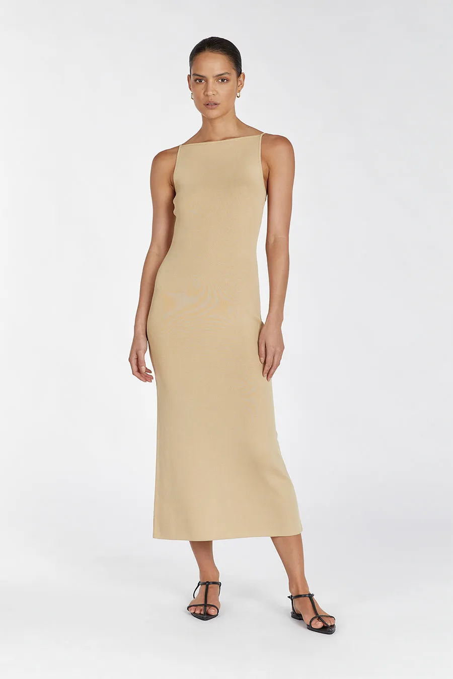 TAYLOR SAND KNIT MIDI DRESS sold by Dissh product image thumbnail 2
