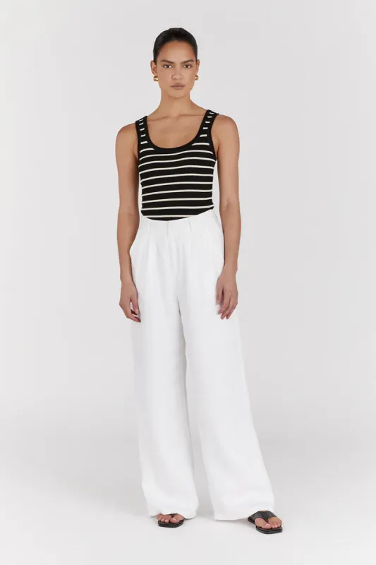 BILLIE BLACK STRIPE KNIT TANK sold by Dissh