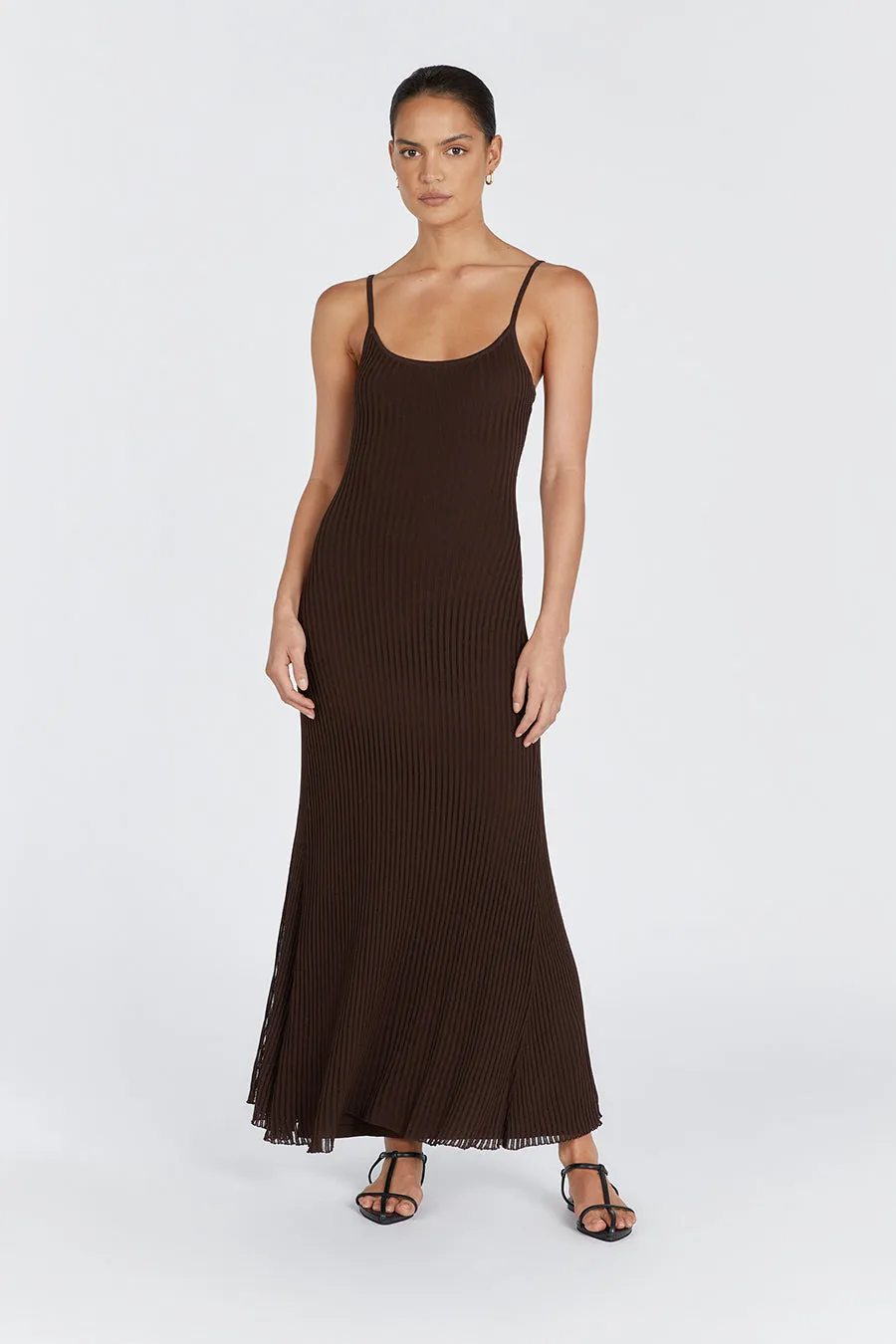 JOVIE CHOC SCOOP MAXI DRESS sold by Dissh