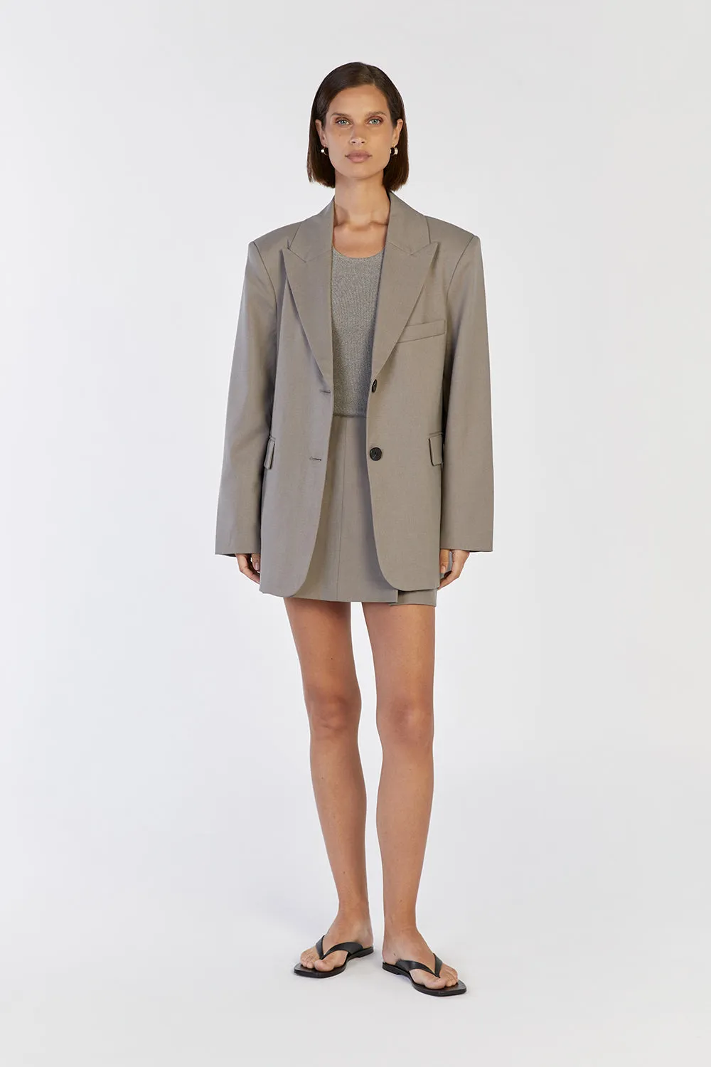 HARLEY SMOKE OVERSIZED BOYFRIEND BLAZER sold by Dissh