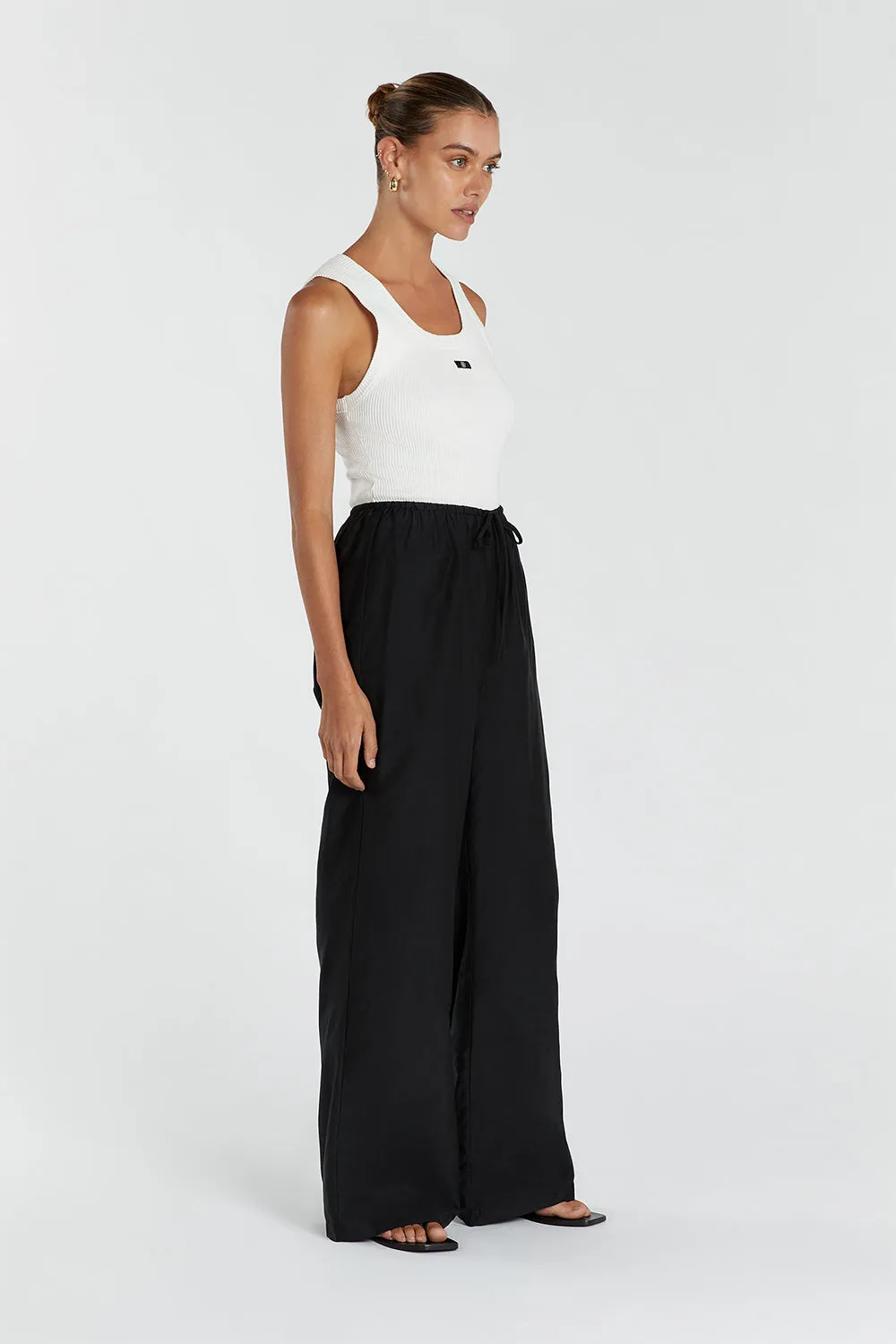 JASPER BLACK SILK COTTON PANT sold by Dissh product image thumbnail 4