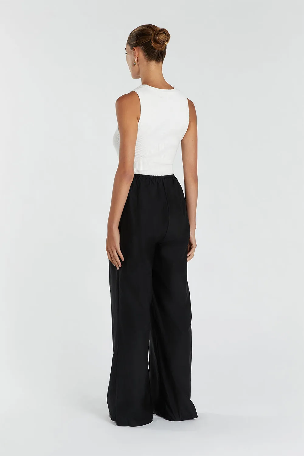 JASPER BLACK SILK COTTON PANT sold by Dissh product image thumbnail 5