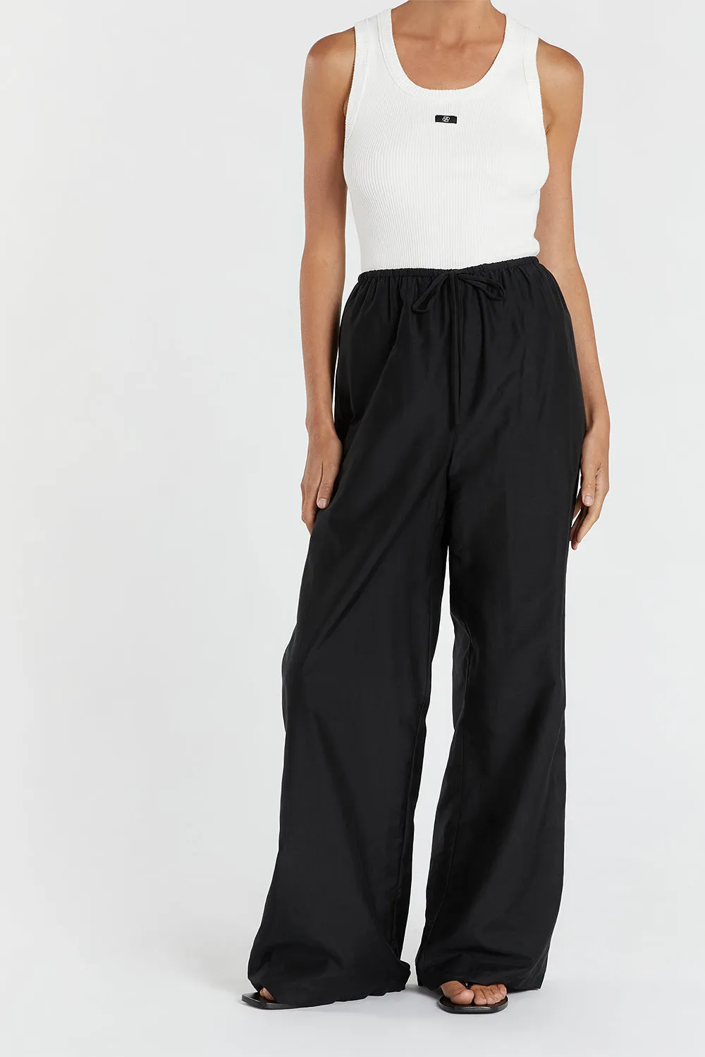 JASPER BLACK SILK COTTON PANT sold by Dissh product image thumbnail 3