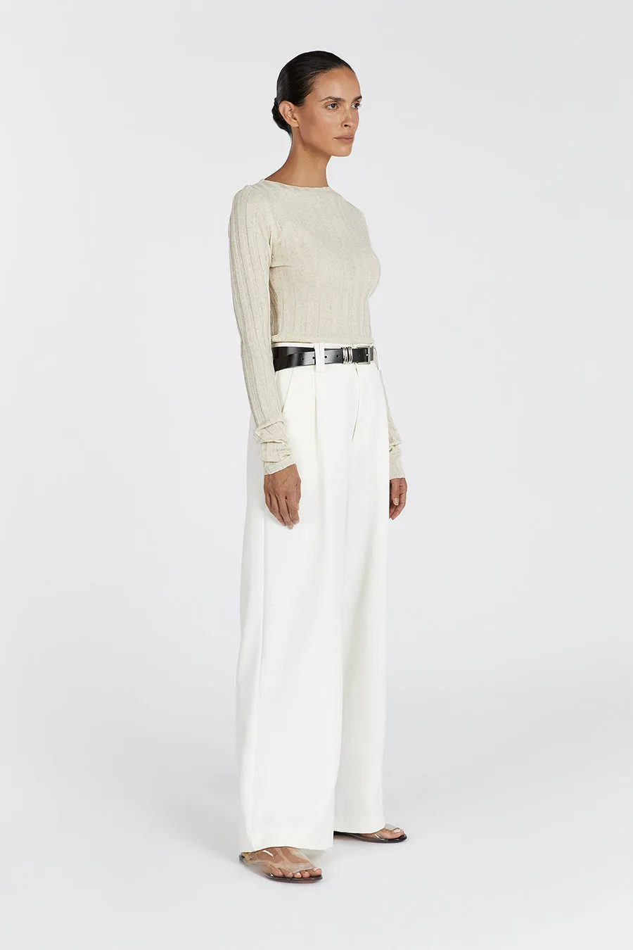 GOLDIE NATURAL LONG SLEEVE TOP sold by Dissh product image thumbnail 3