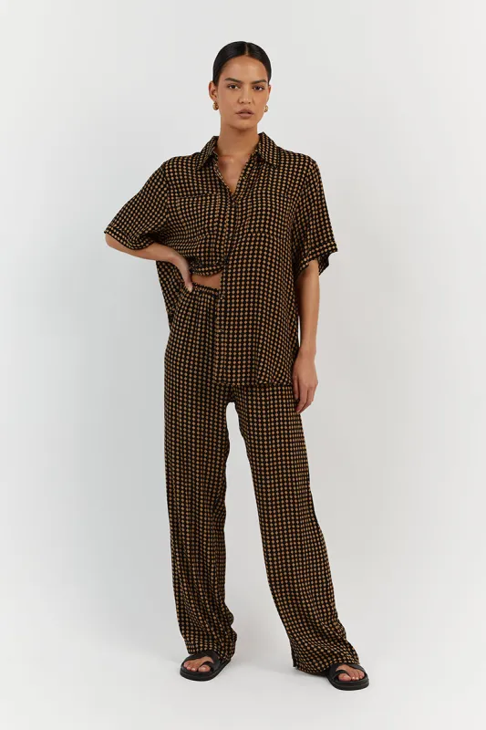 MILA CARAMEL DRAWSTRING PANT sold by Dissh