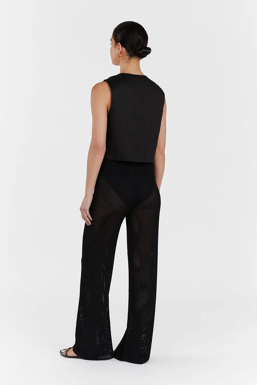 OPHELIA BLACK CROCHET PANT sold by Dissh product image thumbnail 4