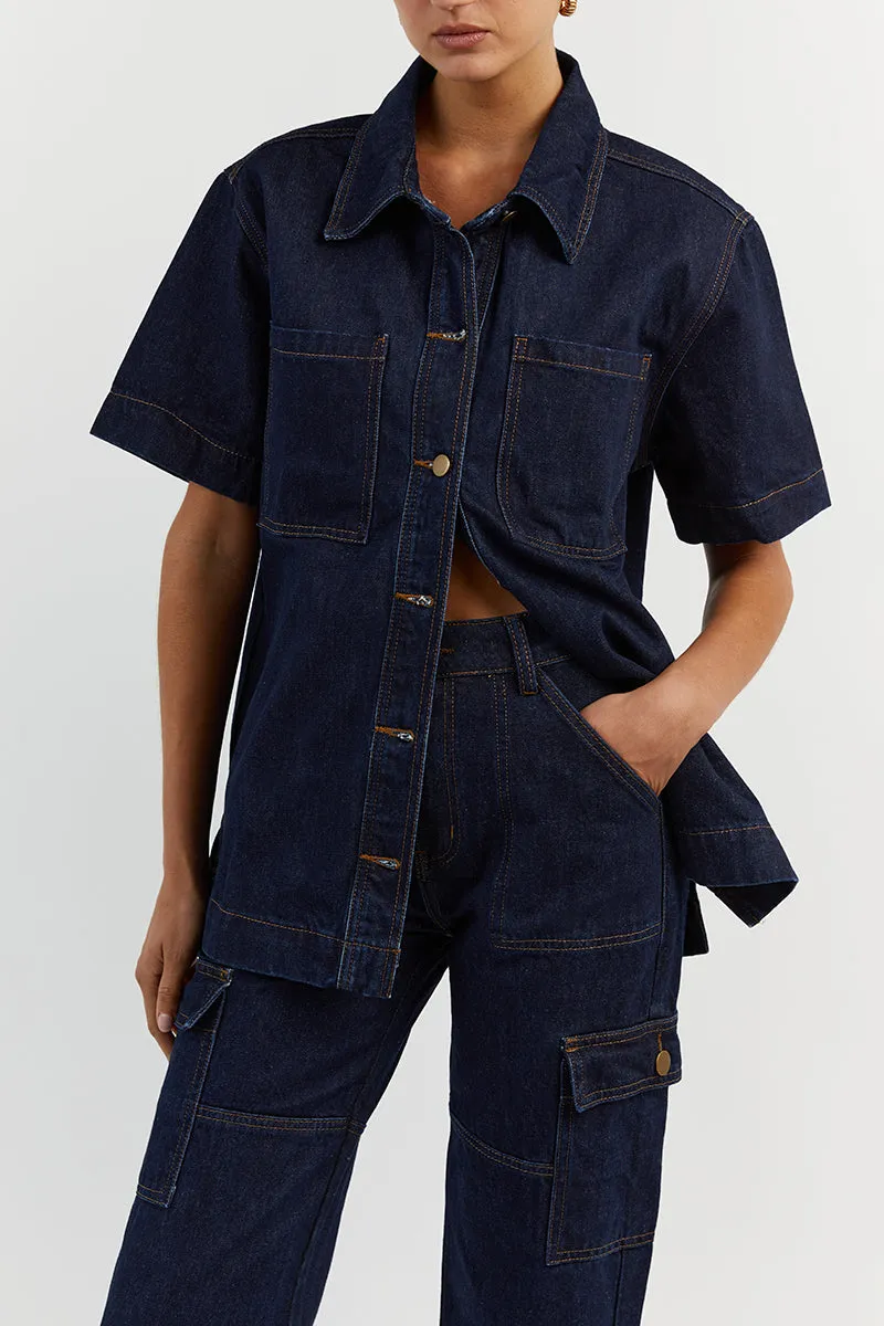 PIPER INDIGO DENIM JACKET sold by Dissh product image thumbnail 5