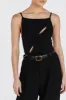 CORA BLACK SLEEVELESS KNIT TOP sold by Dissh