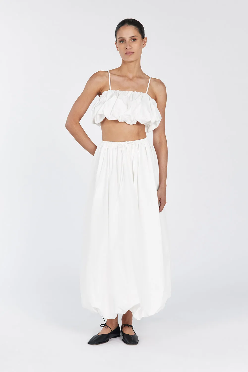 MONTY WHITE BUBBLE MIDI SKIRT sold by Dissh product image thumbnail 2