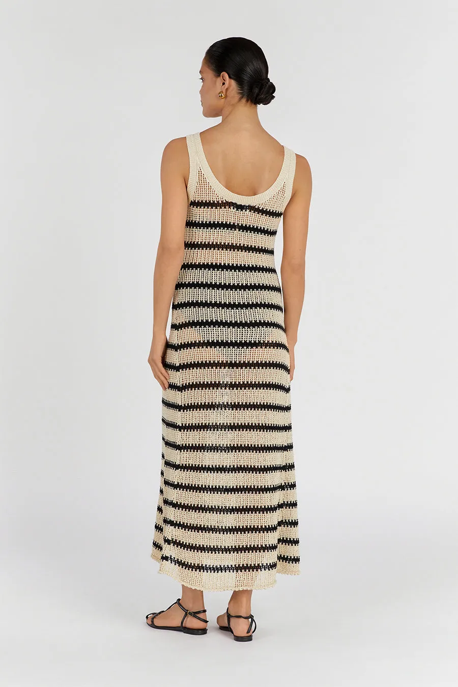 MARGOT WHEAT STRIPE KNIT MIDI DRESS sold by Dissh product image thumbnail 4