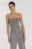 VERA SMOKE KNIT BANDEAU TOP sold by Dissh