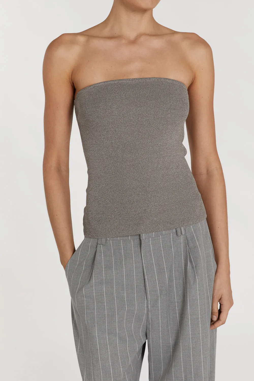VERA SMOKE KNIT BANDEAU TOP sold by Dissh product image thumbnail 5
