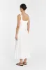 MON WHITE SCOOP NECK MIDI DRESS sold by Dissh