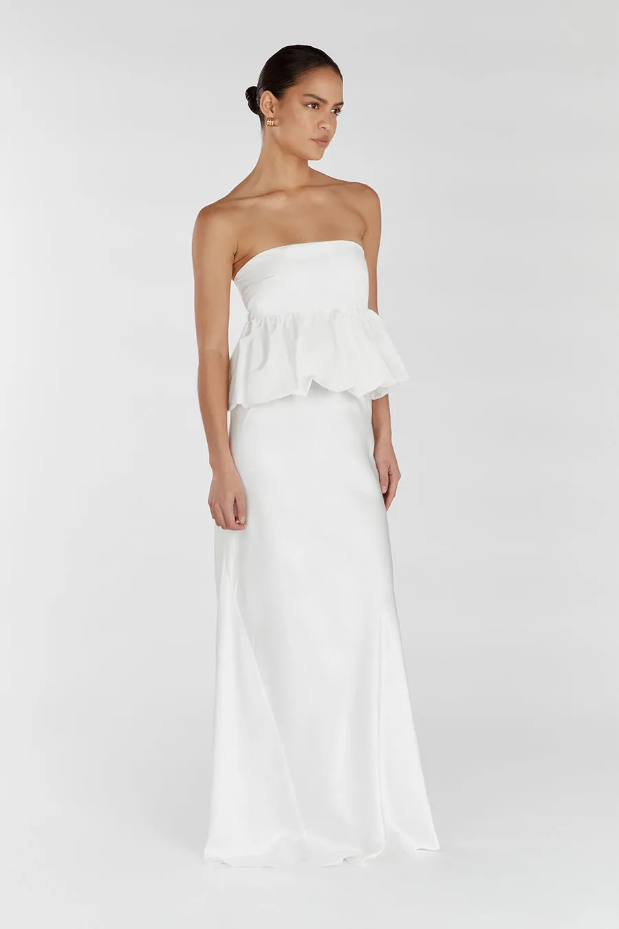 TULLULAH WHITE COTTON BUBBLE TOP sold by Dissh product image thumbnail 3