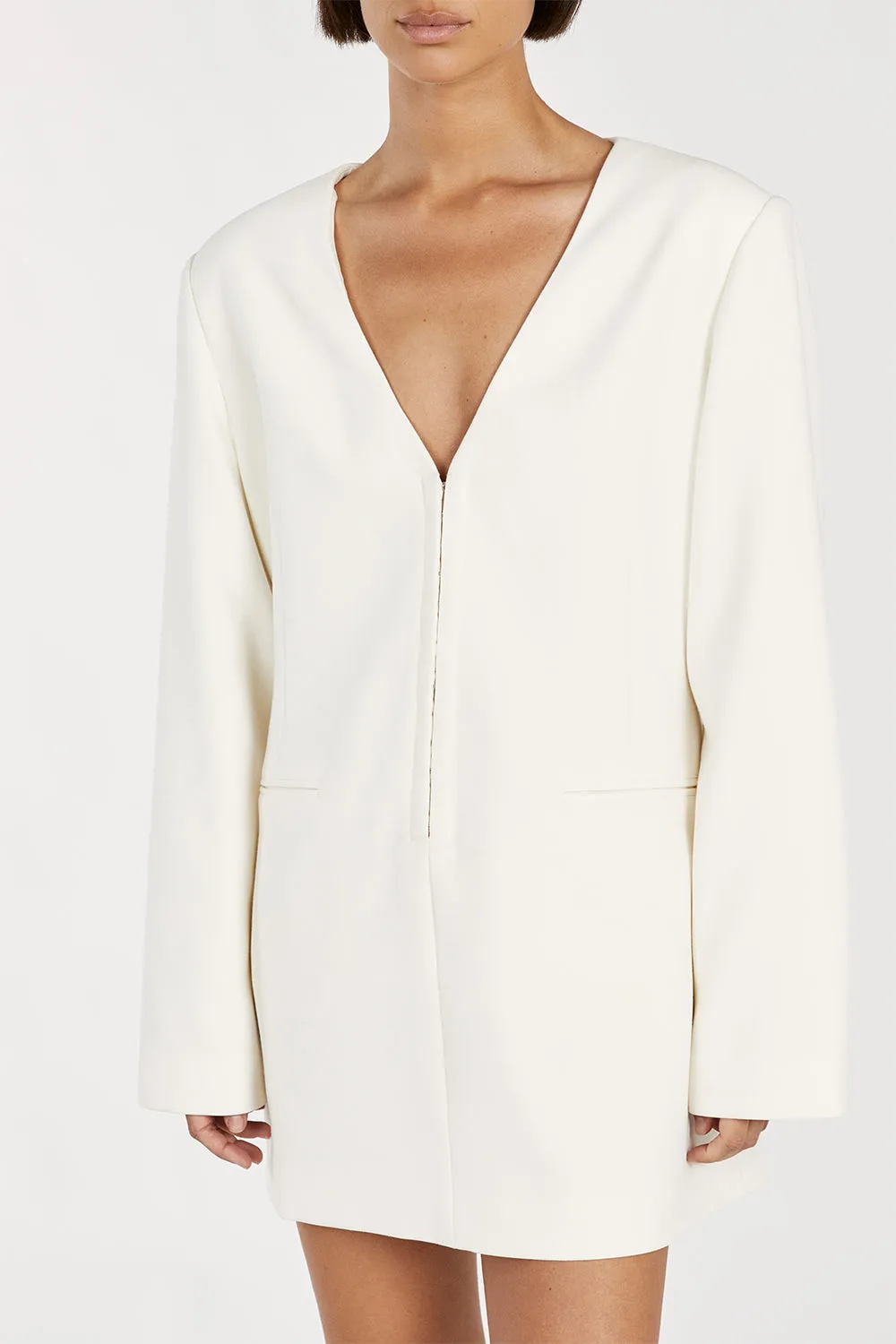 ISSEY OFF WHITE BLAZER MINI DRESS sold by Dissh product image thumbnail 5