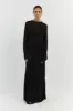 OPHELIA BLACK CROCHET MIDI SKIRT sold by Dissh