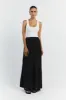 OPHELIA BLACK CROCHET MIDI SKIRT sold by Dissh