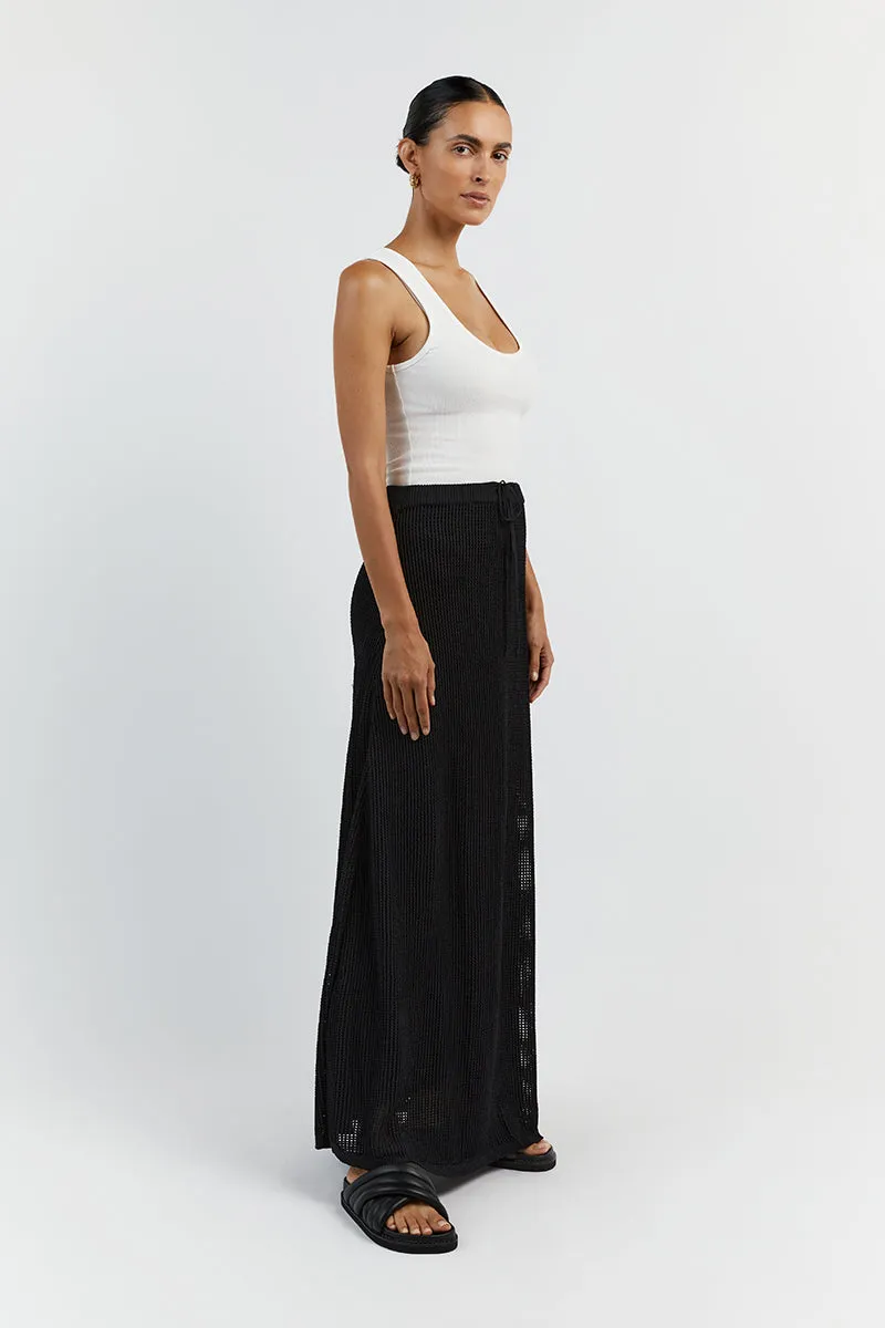 OPHELIA BLACK CROCHET MIDI SKIRT sold by Dissh product image thumbnail 3