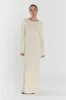 EMERY CREAM LONG SLEEVE MAXI DRESS sold by Dissh