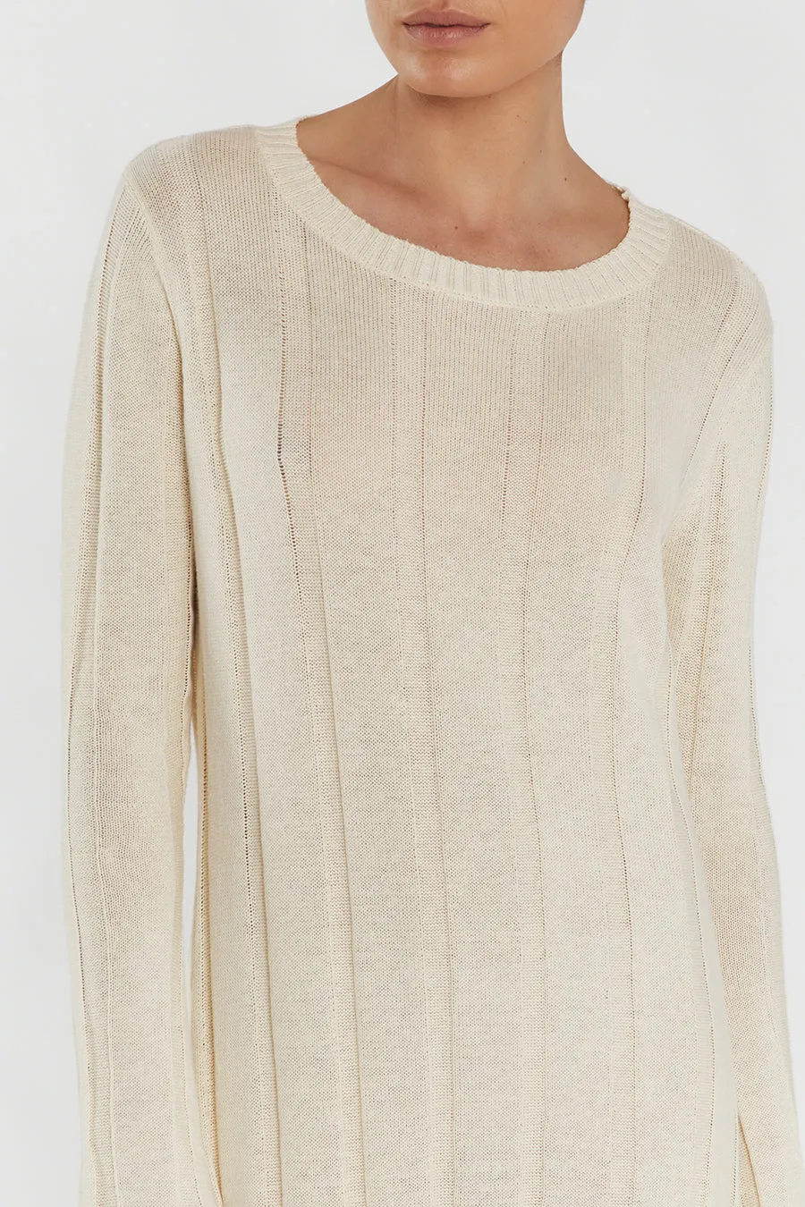 EMERY CREAM LONG SLEEVE MAXI DRESS sold by Dissh product image thumbnail 5