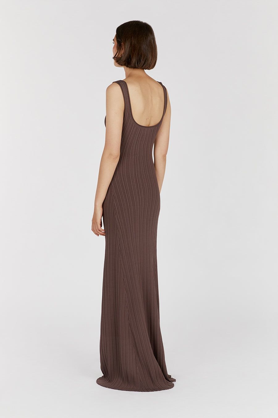 BELLA COFFEE KNIT MAXI DRESS sold by Dissh product image thumbnail 4