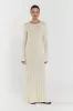 EMERY CREAM LONG SLEEVE MAXI DRESS sold by Dissh