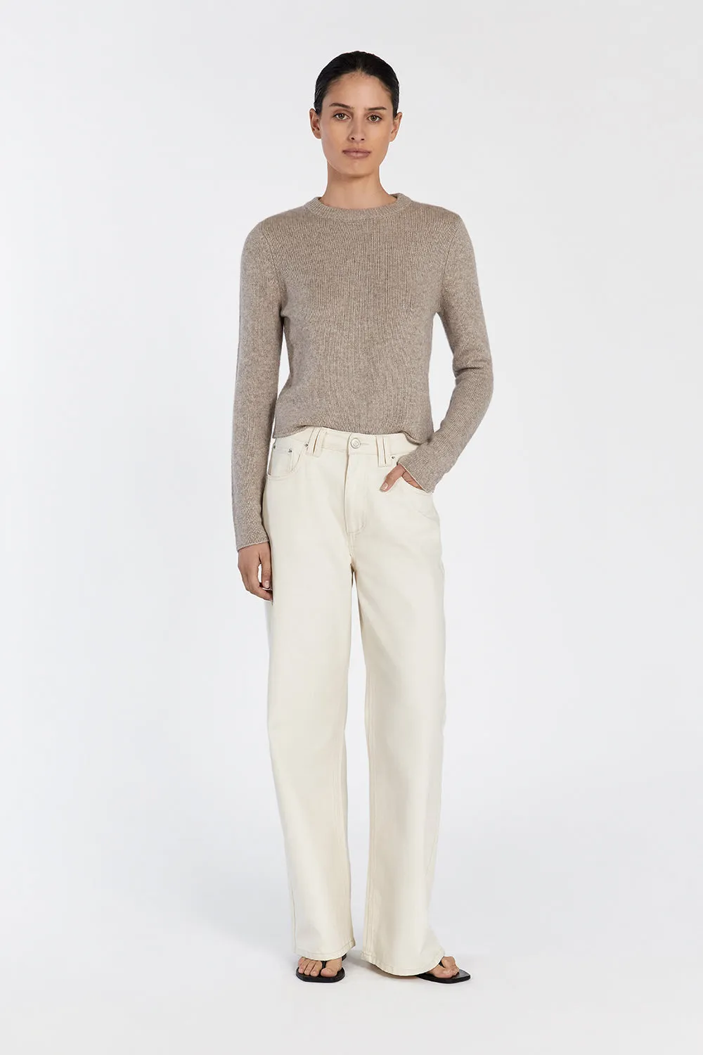 IMOGENE OAT MARLE KNIT TOP sold by Dissh