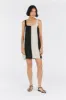AGI NATURAL COLOUR BLOCK MINI DRESS sold by Dissh
